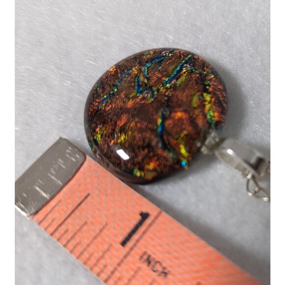 Artisan Dichroic Pendant + SP Chain Handmade - Picture 5 of 8